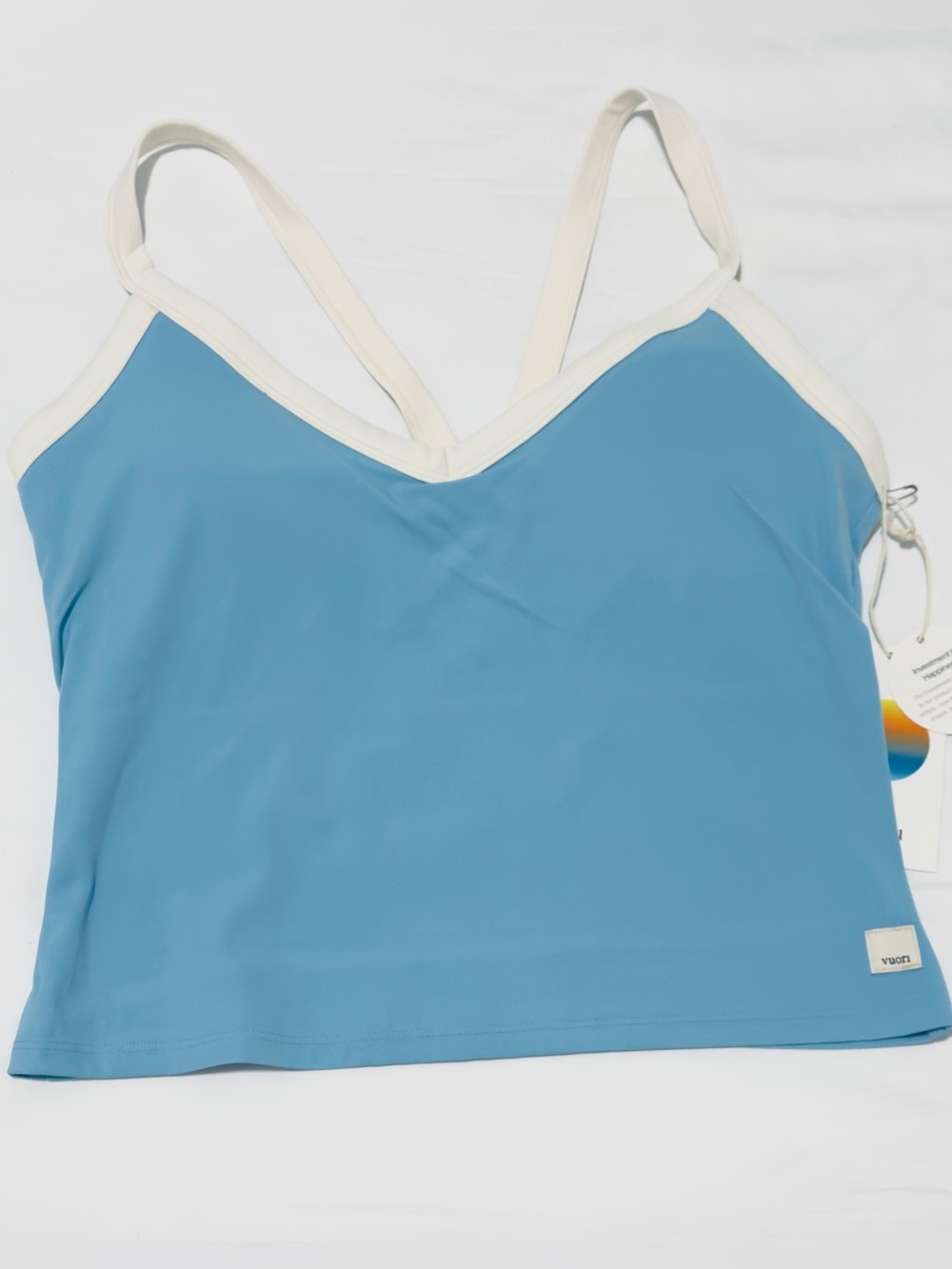 Vuori All The Form V Neck Tank Sea folly blue NEW